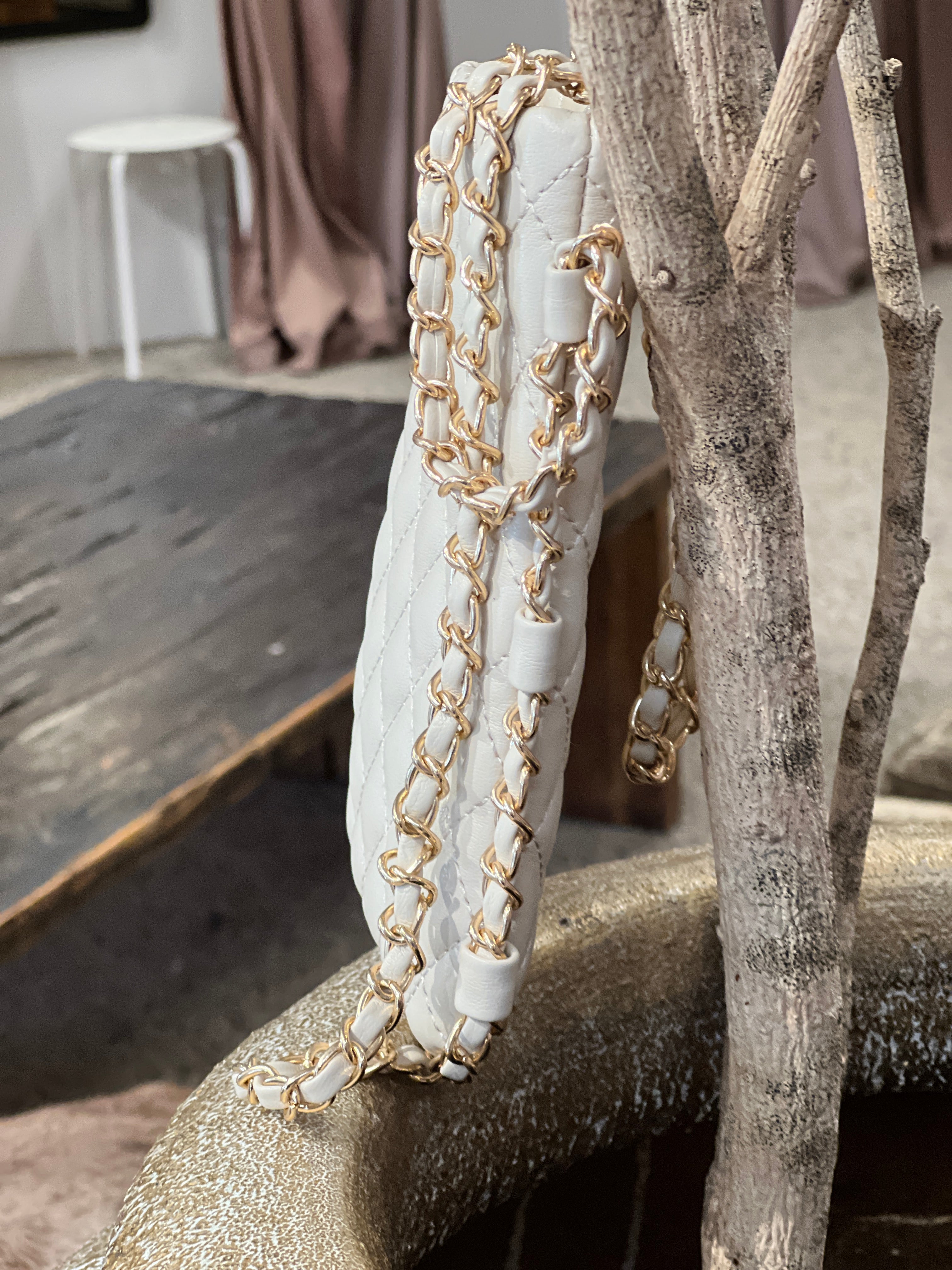 Caroline - Lille taske med guldkæde